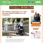 Win a fabulous Cybex Priam 2-in-1 Light Seat pram valued at $1,800!