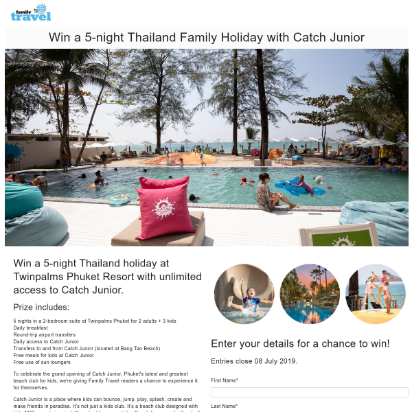 Win a Family Holiday to Thailand