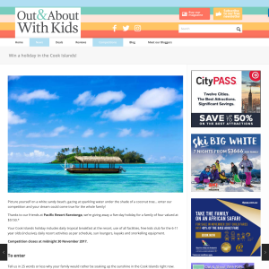 Win a Family Holiday to the Cook Islands