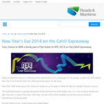 Win a family pass of 5 tickets to NYE 2014 on the Cahill Expressway!