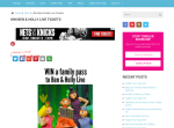 Win a family pass to Ben & Holly Live