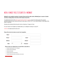 Win a family pass to Diary of a wombat