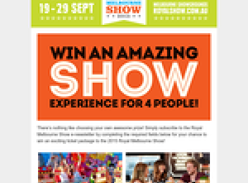 Win a family pass to Royal Melbourne Show