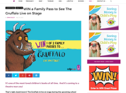 Win a Family Pass to See The Gruffalo Live on Stage