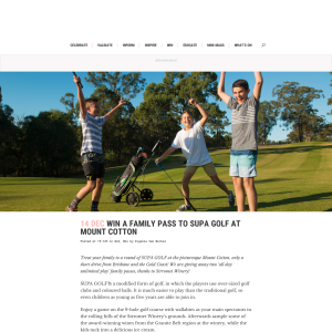 Win a Family Pass to Supa Golf at Mount Cotton