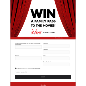 Win a Family Pass to the Movies