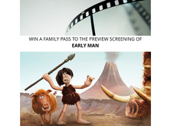 Win a family pass to the preview screening of Early Man