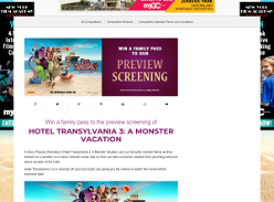 Win A Family Pass To The Preview Screening Of Hotel Transylvania 3: A Monster Vacation