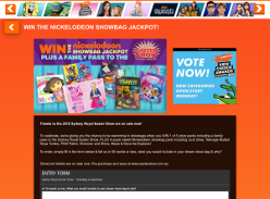 Win a family pass to the Sydney Royal Easter show & a Nickelodeon showbag pack