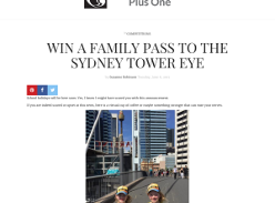 Win a family pass to the Sydney Tower Eye