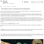 Win a Family Pass to Walking With Dinosaurs
