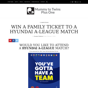 Win a Family Ticket to a Hyundai A-League Match