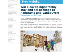 Win a Family Trip to Canada