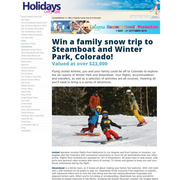 Win a Family Trip to Colorado