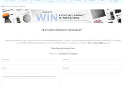 Win a Featured Product of Choice