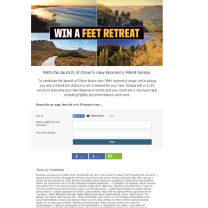 Win a feet retreat