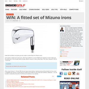 Win A fitted set of Mizuno irons