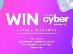 Win a Flight Centre and Infamous Voucher + Cash