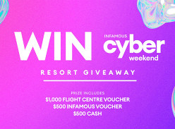 Win a Flight Centre and Infamous Voucher + Cash