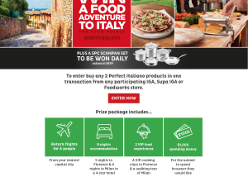 Win a food adventure to Italy for 4 people worth $30,000! (Purchase Required)