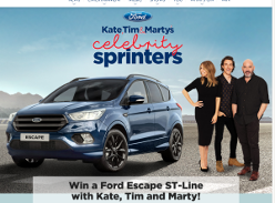Win a Ford Escape ST-Line with Kate, Tim and Marty