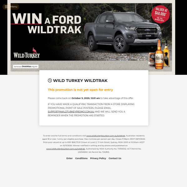Win a Ford Ranger WILDTRAK!