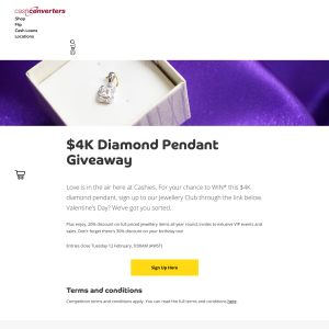 Win a Forevermark Princess Cut Diamond Pendant