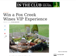 Win a Fox Creek Wines VIP Experience