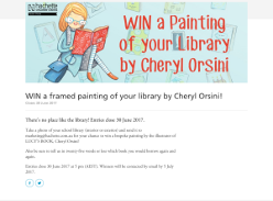 Win a framed painting of your library by Cheryl Orsini