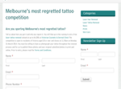 Win a free course of laser tattoo removal