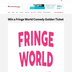 Win a Fringe World Comedy Golden Ticket