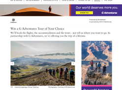 Win a G Adventures Tour Package of Choice for 2 Worth $5,000