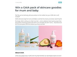 Win a GAIA Gift Pack with Tell Me Baby