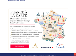 Win a Gastronomic Trip to France for 2 Worth $9,840