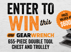 Win a Gear-Wrench Double Tool Chest and Trolley