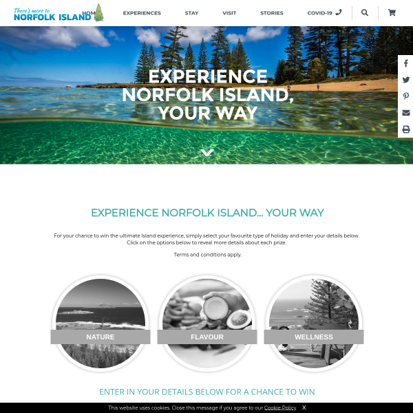  Win a Getaway to Norfolk Island for 2