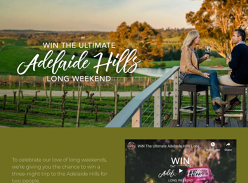Win a Getaway to the Adelaide Hills for 2