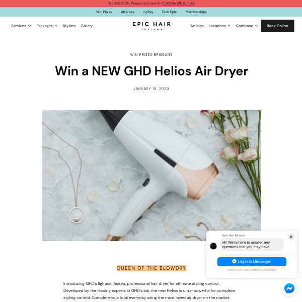 Win a GHD Helios Air Dryer