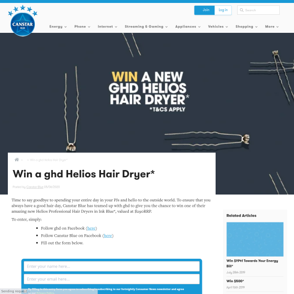Win a ghd Helios Professional Hair Dryer