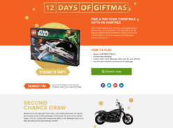 Win a gift each day for the 12 days of Christmas