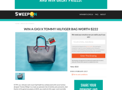 Win a 'Gigi x Tommy Hilfiger' bag, valued at $222!