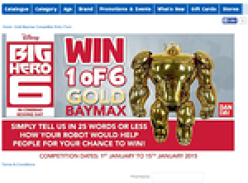 Win a Gold Baymax Robot