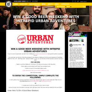 Win a Good Beer Weekend with Intrepid Urban Adventures