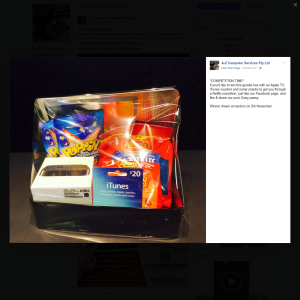 Win a goodie box with an Apple TV, iTunes voucher & more! - A-Z Computer Services Pty Ltd