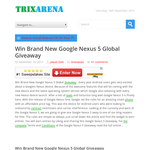 Win a Google Nexus 5! - Trix Arena