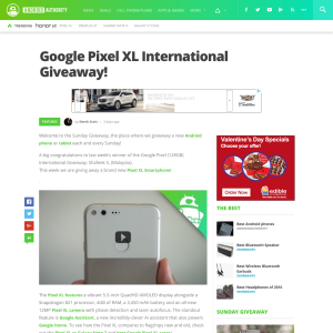 Win a Google Pixel XL!