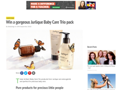 Win a gorgeous Jurlique Baby Care Trio pack