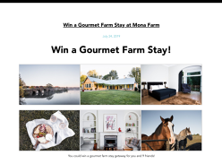 Win a Gourmet Farm Stay for 10