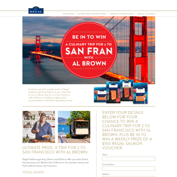 Win a Gourmet Trip to San Francisco