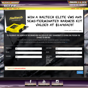 Win a Haltech Elite VMS andf semi-terminated harness kit